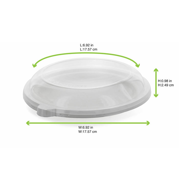 Tapa plana transparente PET Ø176mm A25mm - 100Uds