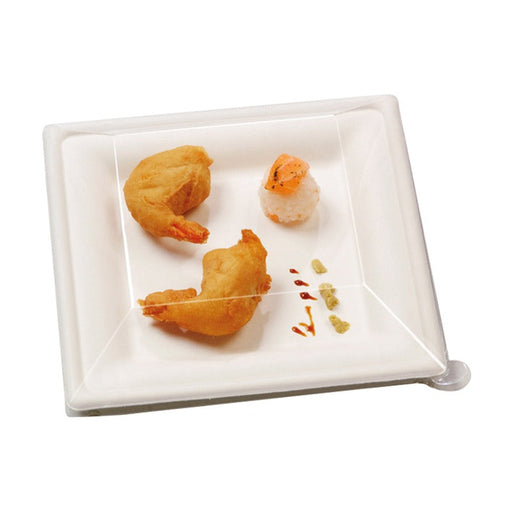 Tapa plana transparente PET para 210APU2020 200x200mm A50mm - 250Uds