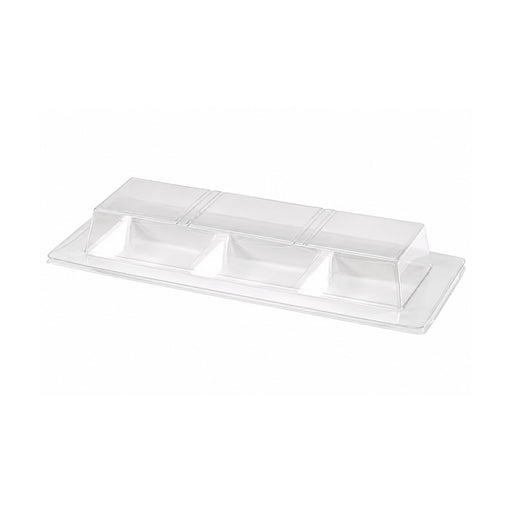 Tapa plana transparente PET para 210APU3 260x110mm A32mm - 250Uds