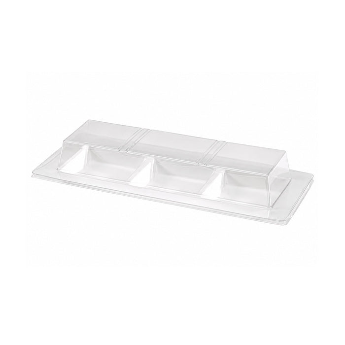 Tapa plana transparente PET para 210APU3 260x110mm A32mm - 250Uds
