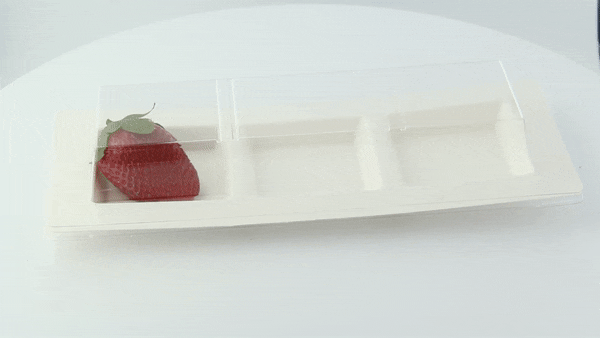 Tapa plana transparente PET para 210APU3 260x110mm A32mm - 250Uds