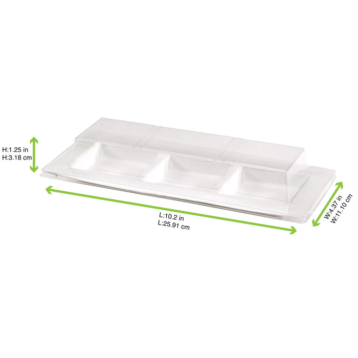 Tapa plana transparente PET para 210APU3 260x110mm A32mm - 250Uds