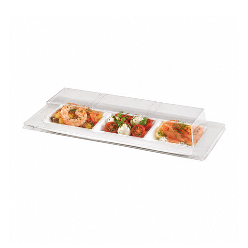 Tapa plana transparente PET para 210APU3 260x110mm A32mm - 250Uds