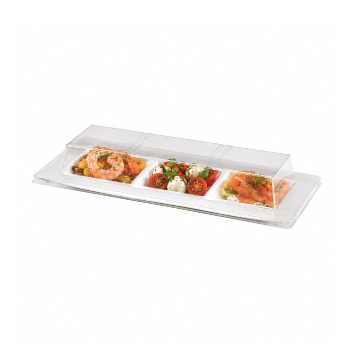 Tapa plana transparente PET para 210APU3 260x110mm A32mm - 250Uds
