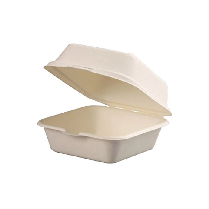 Caja hamburguesa pulpa 150x150mm H76mm 460ml - 500Uds