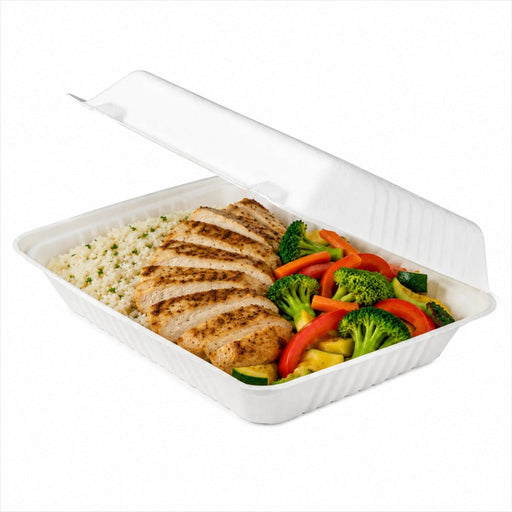 Caja pulpa blanca multiuso 830ml 232x157mm A80mm - 200Uds