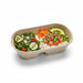 Caja rectangular de fibra de caña de azúcar de 2 compartimentos 1000ml 235x130mm A60mm - 300Uds