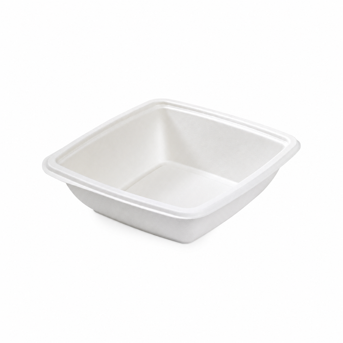 Ensaladera cuadrada de pulpa blanca 750ml 195x195mm A45mm - 300Uds