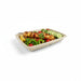 Bandeja rectangular de fibra de caña de azúcar marrón 226x162mm A27mm - 300Uds