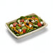 Bandeja de pulpa rectangular laminada PLA marrón 226x163mm A28mm - 300Uds