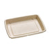 Bandeja de pulpa rectangular laminada PLA marrón 226x163mm A28mm - 300Uds