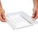 Tapa plana transparente PET 272x193mm A33mm - 200Uds