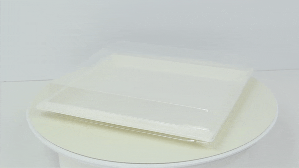 Tapa plana transparente PET 275x265mm A33mm - 200Uds