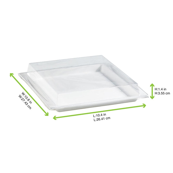 Tapa plana transparente PET 275x265mm A33mm - 200Uds