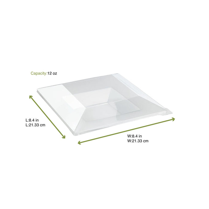 Plato hondo cuadrado reutilizable y microondable en PP 350ml 215x215mm A40mm - 60Uds