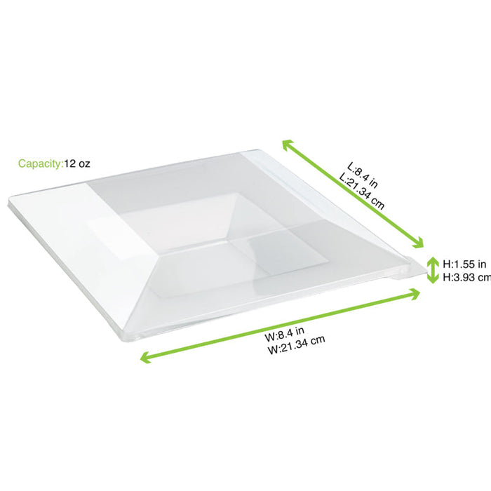 Plato hondo cuadrado reutilizable y microondable en PP 350ml 215x215mm A40mm - 60Uds
