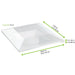 Plato hondo cuadrado reutilizable y microondable en PP 350ml 215x215mm A40mm - 60Uds