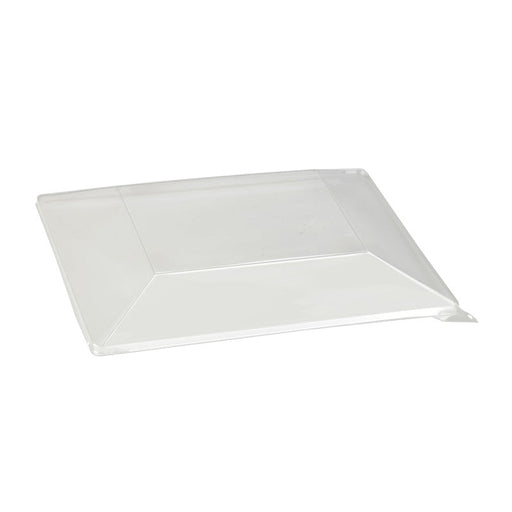 Tapa plana transparente de plástico PET 210x210mm H40mm - 60Uds