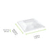 Tapa plana transparente PET para 210AQ2121 220x220mm A40mm - 60Uds