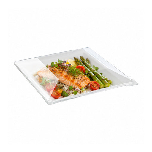 Tapa plana transparente PET para 210AQ2121 220x220mm A40mm - 60Uds