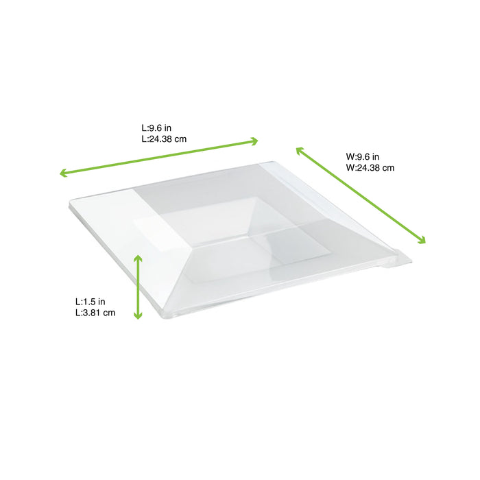 Tapa plana transparente PET para 210AQ2424 245x245mm A30mm - 60Uds