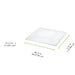 Tapa plana transparente PET para 210AQ2727 280x280mm A40mm - 60Uds