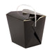 Caja cuadrada de cartón negra con asa blanca 100x93mm H104mm 750ml - 450Uds