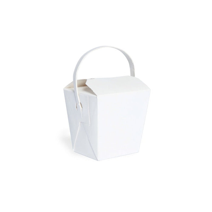 Mini caja de cartón blanca cuadrada con asa 230ml 65x71mm A70mm - 500Uds