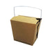 Caja cuadrada de cartón kraft con asa 450ml 95x73mm A90mm - 500Uds