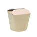 Caja de base redonda de cartón y fibra de bambú laminada con PLA 750ml 98x85mm A93mm - 500Uds