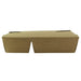 Caja de comida kraft con cierre 2-compartimentos 1 090ml 214x160mm A47mm - 200Uds