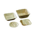 Mini plato de hoja de palmera con 2 compartimentos 100x100mm A15mm - 100Uds