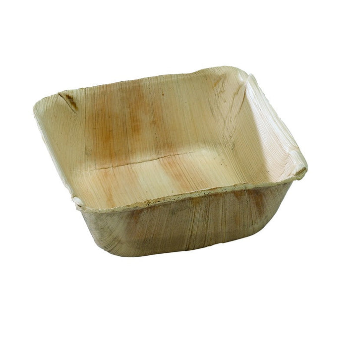 Cuenco cuadrado de hoja de palma 450ml 130x130mm A50mm - 100Uds
