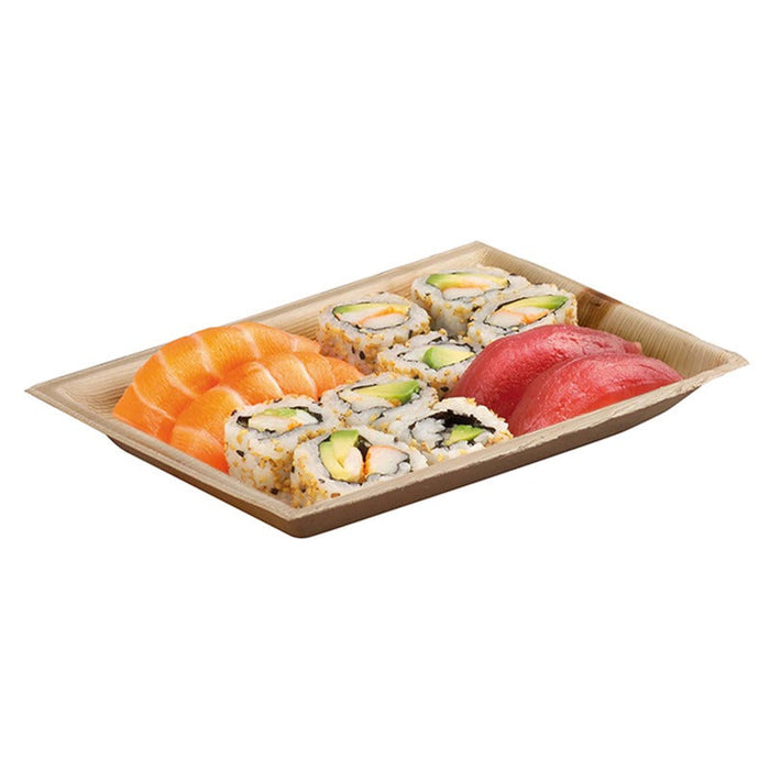 Plato rectangular de hoja de palmera 240x160mm A30mm - 60Uds