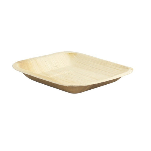 Plato cuadrado de hoja de palmera 170x170mm A20mm - 100Uds