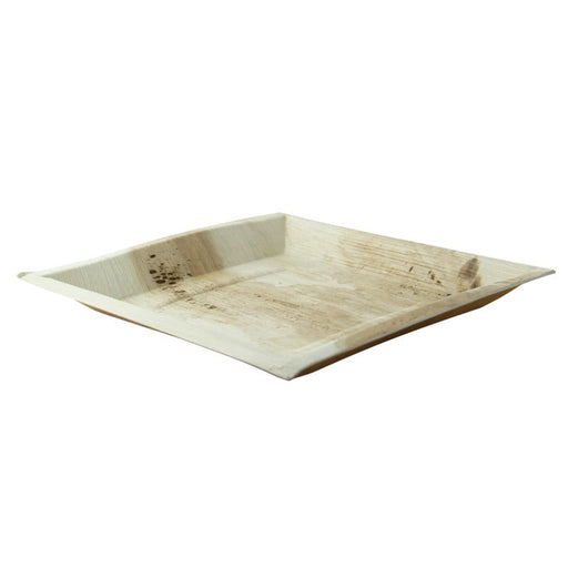 Plato cuadrado de hoja de palmera 250x250mm A25mm - 100Uds