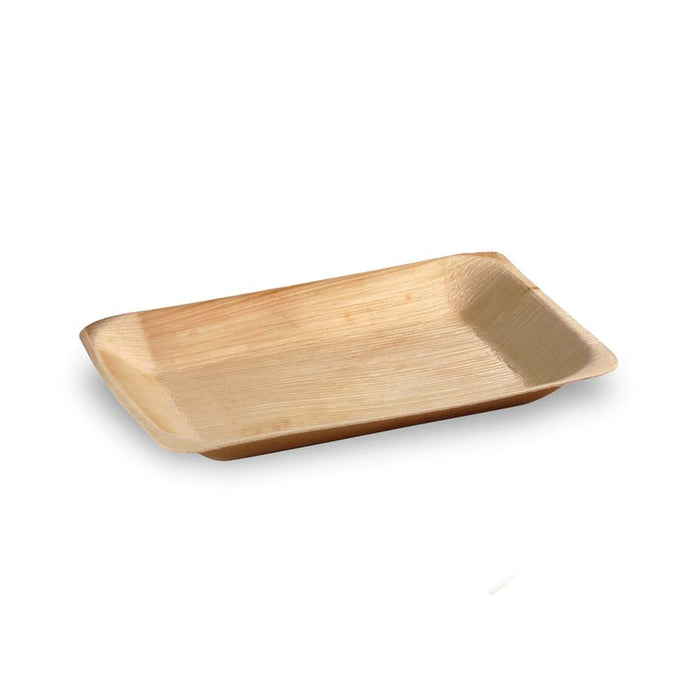 Plato rectangular de hoja de palmera 280x180mm A15mm - 100Uds