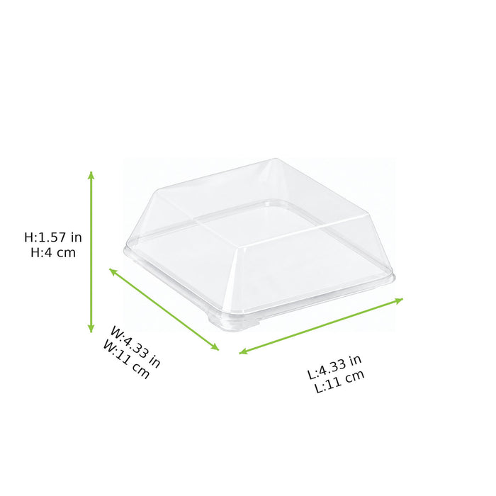 Tapa cúpula transparente Escandinavia PET para 210BBA1111 110x110mm A20mm - 1000Uds
