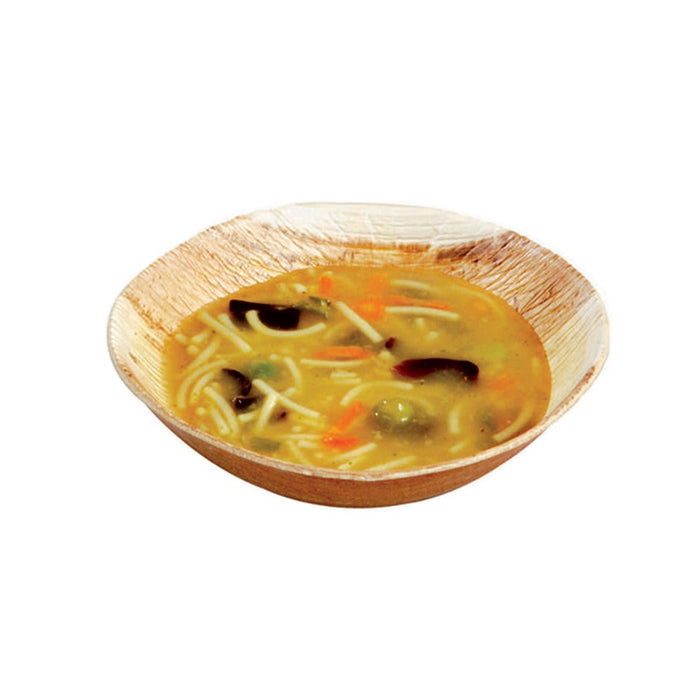 Cuenco cuadrado de hoja de palma 200ml Ø120mm A30mm - 100Uds