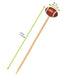 Pincho de bambú con decoración pelota de futbol A120mm - 1000Uds
