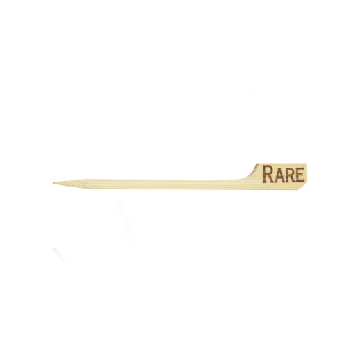 Pincho de bambú Teppo Gushi para carne con inscripción Rare (crudo) 90mm - 1000Uds