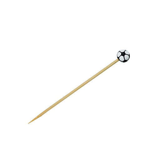 Pincho de bambú con decoración pelota de futbol americano A120mm - 1000Uds