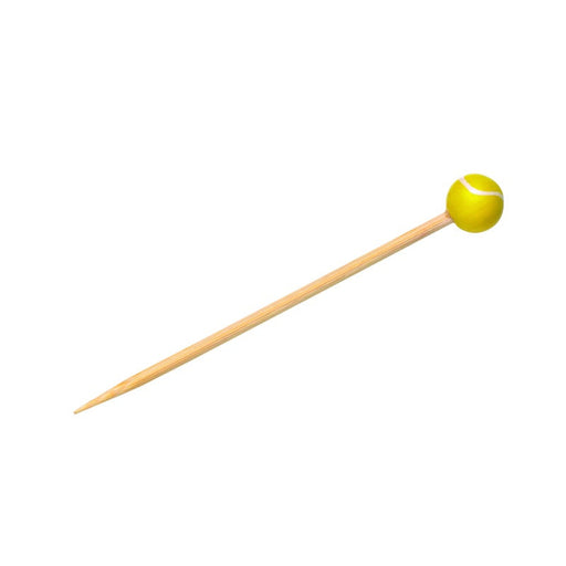 Pincho de bambú con extremo decoración tenis 120mm - 1000Uds