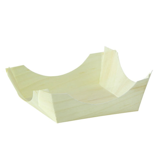 Platito cuadrado de madera 80x80mm H15mm - 250Uds