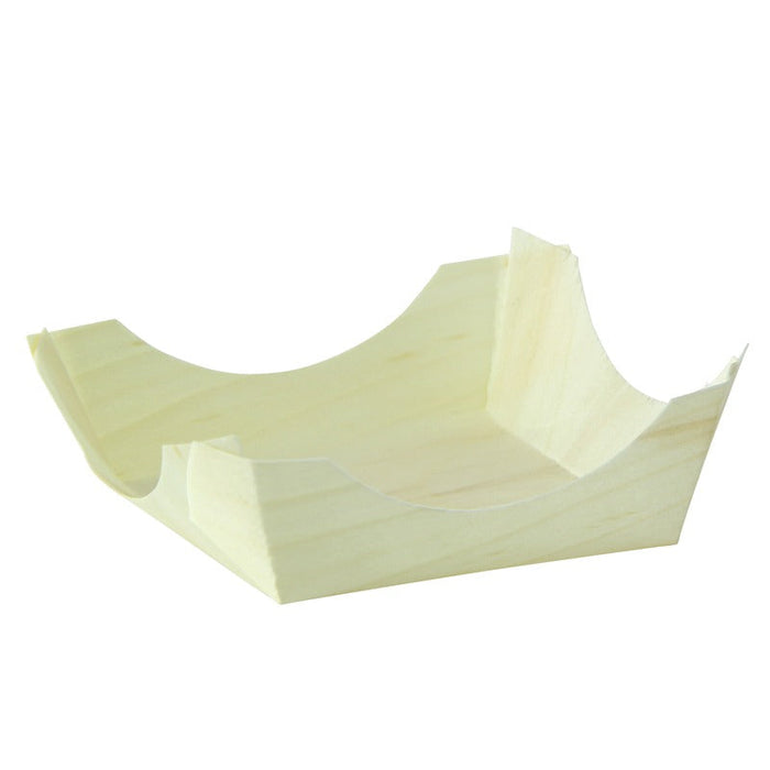 Platito cuadrado de madera 80x80mm H15mm - 250Uds