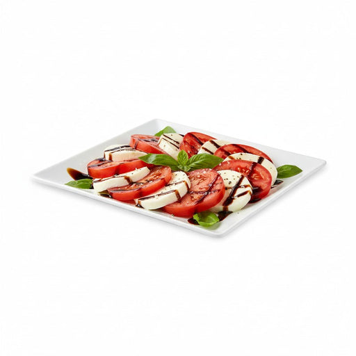 Plato cuadrado de pulpa blanco BioNchic 160x160mm - 100Uds