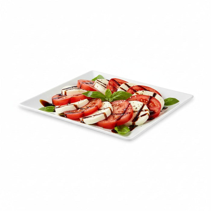 Plato cuadrado de pulpa blanco BioNchic 160x160mm - 100Uds