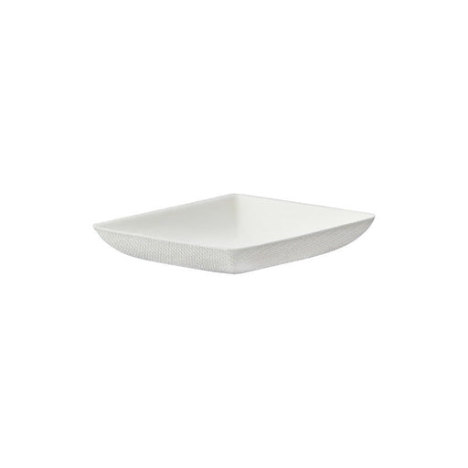 Mini plato cuadrado de pulpa blanco BIONCHIC 65x65mm - 300Uds