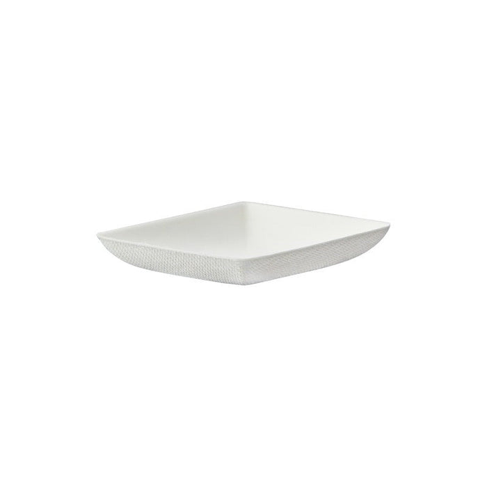 Mini plato cuadrado de pulpa blanco 65x65mm - 300Uds