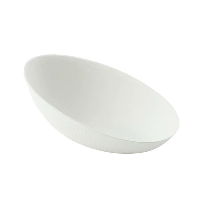 Mini cuenco de pulpa blanca con forma de huevo 80x52mm H29mm - 300Uds